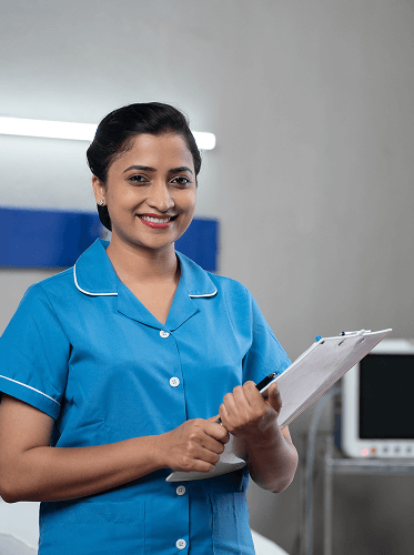 Nursing staff providing home care